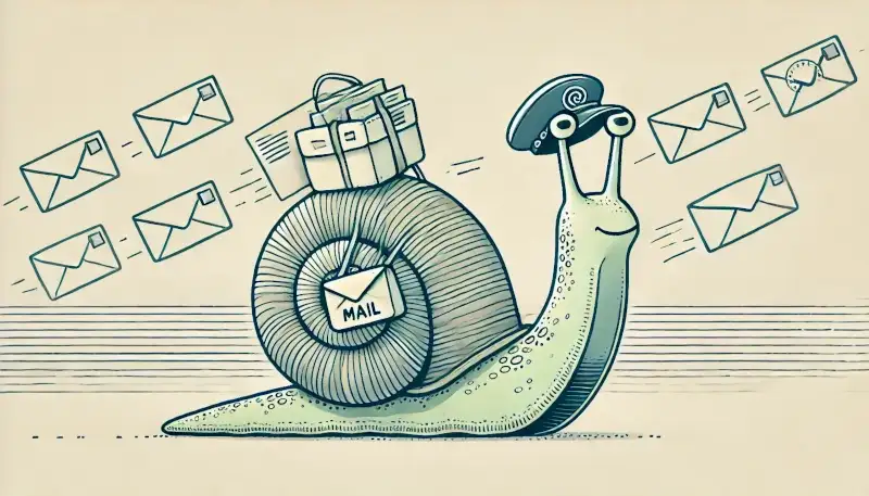 snail deilvering mail