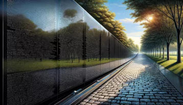 propaganda image of the Vietnam memorial