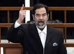 Saddam Hussein Abd al-Majid al-Tikriti was an Iraqi politician and revolutionary who held the position of the fifth president of Iraq from 1979 to 2003. Additionally, he served as the prime minister of Iraq from 1979 to 1991, and again from 1994 to 2003